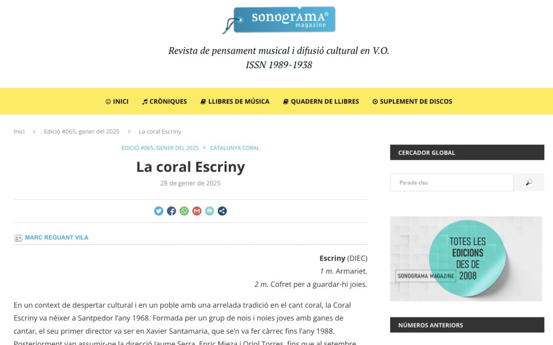 L’Escriny a Sonograma